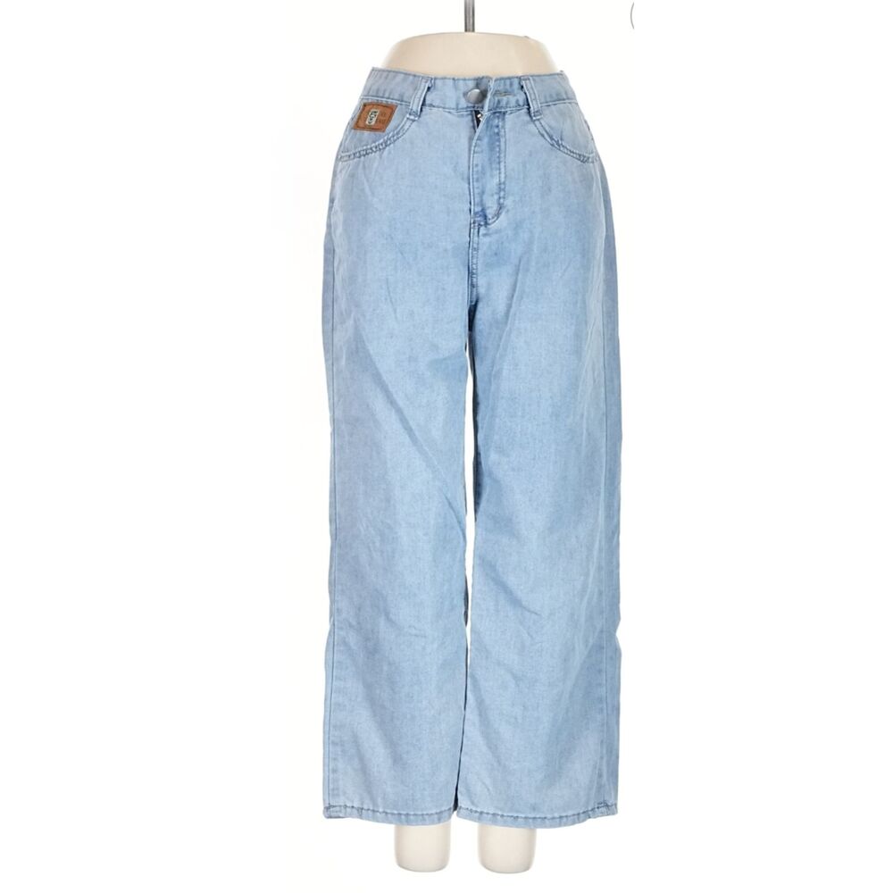 Light Wash High Rise Wide Leg Jeans Relaxed Baggy Y2K Denim Pants
